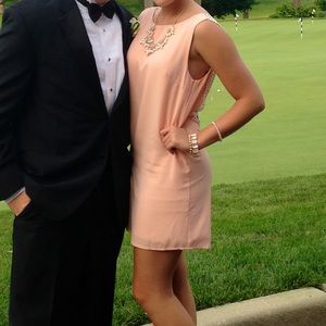 Akira backless peach dress